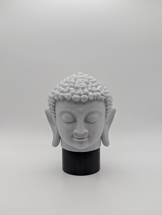 Stone coloured Buddha Head Tow Ball Cover viewed from the front