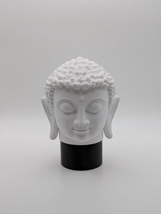 White Buddha Head Tow Ball Cover viewed from the front