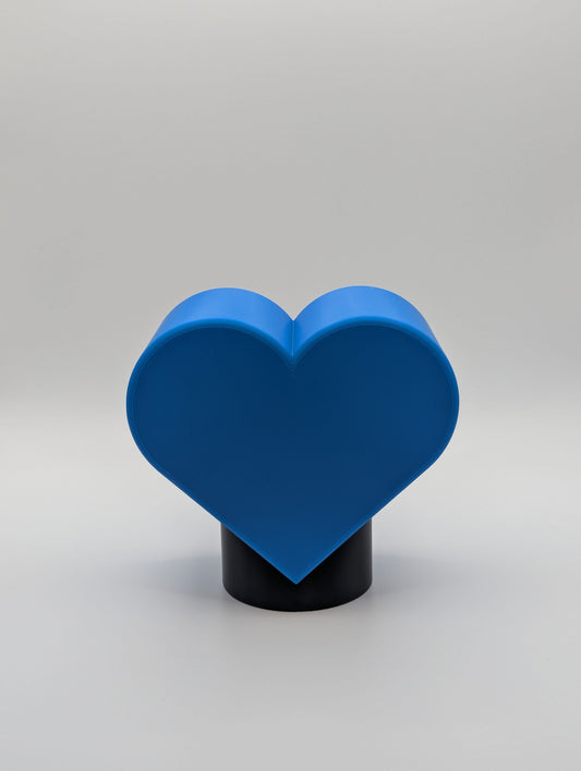 Blue Heart Tow Ball Cover viewed from the front