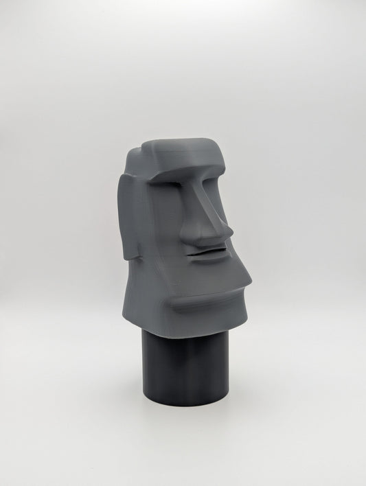 Dark Grey Moai Statue Towbar Bling viewed at an ange