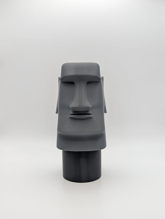 Dark Grey Moai Statue Towbar Bling viewed from the front