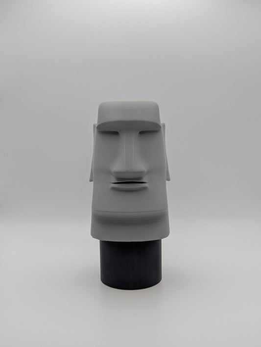 Light Grey Moai Statue Towbar Bling viewed from the front