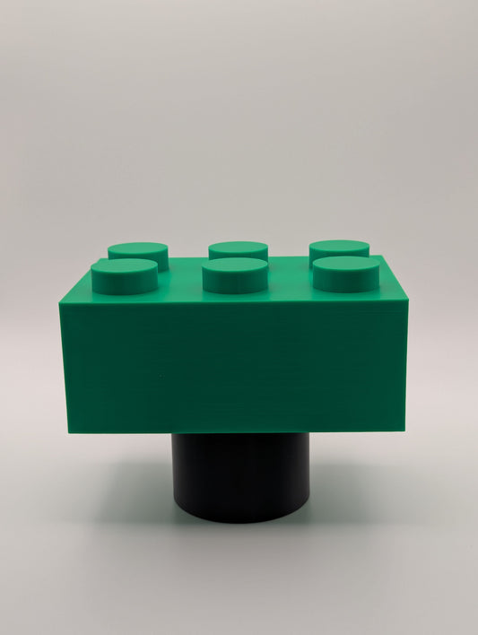 Green Toy Brick Tow Ball Cover viewed from the front